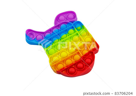 Colorful pop it antistress toy isolated on white background Colorful pop it antistress toy isolated on white background 83706204