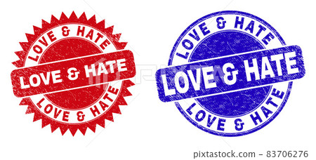 LOVE n HATE Rounded and Rosette Stamps with Scratched Texture LOVE n HATE Rounded and Rosette Stamps with Scratched Texture 83706276
