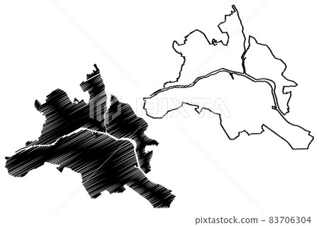 Tver City (Russian Federation, Russia) map vector illustration, scribble sketch City of Kalinin map Tver City (Russian Federation, Russia) map vector illustration, scribble sketch City of Kalinin map 83706304