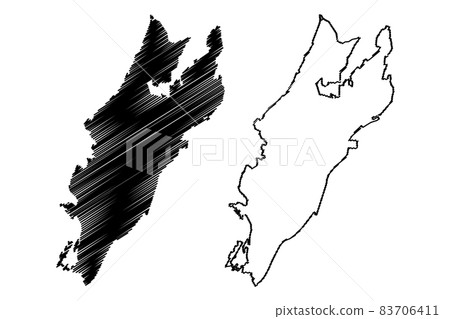 Yakutsk City (Russian Federation, Russia, Sakha Yakutia Republic) map vector illustration, scribble sketch City of Yakutsk map 83706411