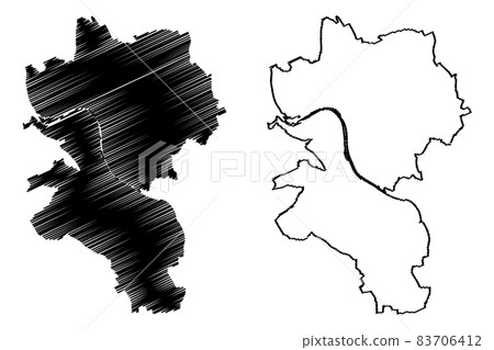Wurzburg City (Federal Republic of Germany, Bavaria) map vector illustration, scribble sketch City of Wurzburg map Wurzburg City (Federal Republic of Germany, Bavaria) map vector illustration, scribble sketch City of Wurzburg map 83706412