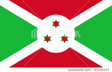National Flag Republic of Burundi - vector, 83706437