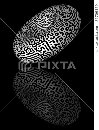 3D realistic volumetric torus with touring pattern. 83706529