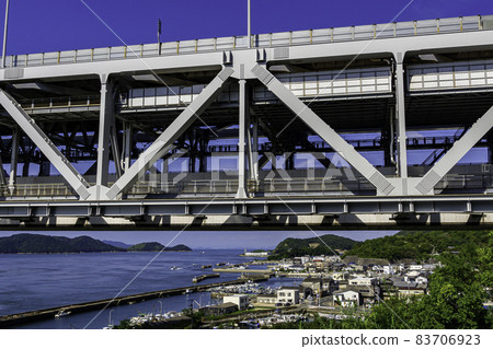 Setoo Bridge and Shimotsui Fishing Port, Kurashiki City, Okayama Prefecture Setoo Bridge and Shimotsui Fishing Port, Kurashiki City, Okayama Prefecture 83706923