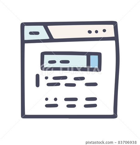 search page color vector doodle simple icon search page color vector doodle simple icon 83706938