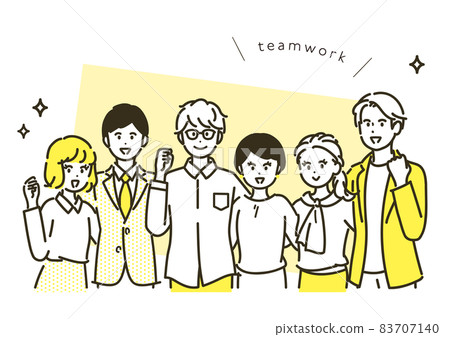 交叉肩膀的商務人士插畫素材 交叉肩膀的商務人士插畫素材 83707140