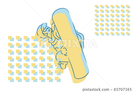 A person who slides coolly on a snowboard A person who slides coolly on a snowboard 83707165