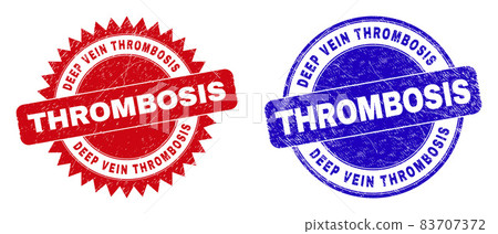 DEEP VEIN THROMBOSIS Round and Rosette Seals with Distress Texture DEEP VEIN THROMBOSIS Round and Rosette Seals with Distress Texture 83707372