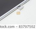 SIM card taken out from smartphone 83707502