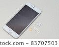 Diagonal cell phone, SIM card, tray and pin 83707503