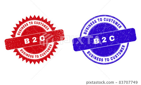 BUSINESS TO CUSTOMER B 2 C Rounded and Rosette Stamps with Distress Texture BUSINESS TO CUSTOMER B 2 C Rounded and Rosette Stamps with Distress Texture 83707749