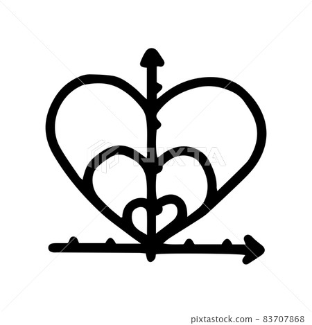 polar chart line vector doodle simple icon 83707868