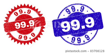99.9 Round and Rosette Watermarks with Grunged Style 99.9 Round and Rosette Watermarks with Grunged Style 83708128