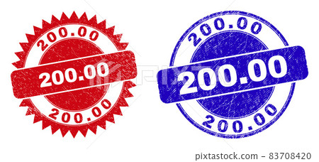 200.00 Rounded and Rosette Stamp Seals with Grunged Style 200.00 Rounded and Rosette Stamp Seals with Grunged Style 83708420