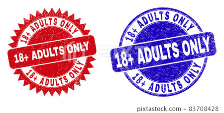18 plus ADULTS ONLY Rounded and Rosette Watermarks with Grunged Style 18 plus ADULTS ONLY Rounded and Rosette Watermarks with Grunged Style 83708428