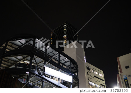 EOS RP. Hiroshima Station Night, night building. 83708593