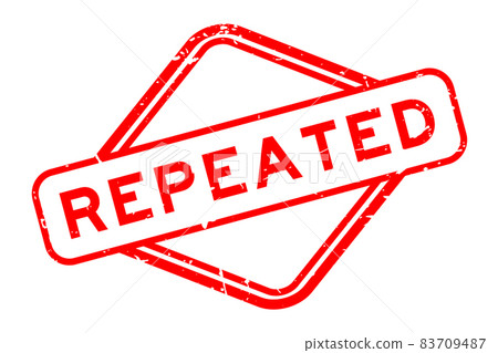 Grunge red repeated word rubbber seal stamp on white background Grunge red repeated word rubbber seal stamp on white background 83709487