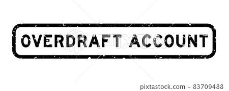 Grunge black overdraft account word square rubber seal stamp on white background Grunge black overdraft account word square rubber seal stamp on white background 83709488