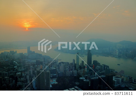 View from Hong Kong_Skyscrapers 83711611
