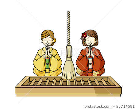Two women worshiping Two women worshiping 83714591