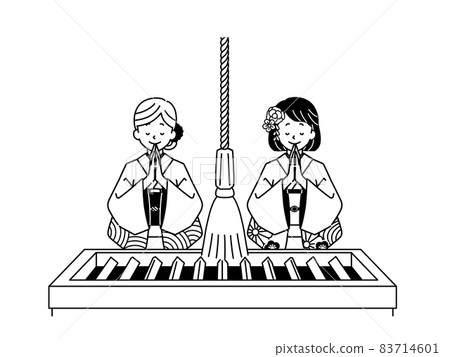 Two women worshiping-black Two women worshiping-black 83714601