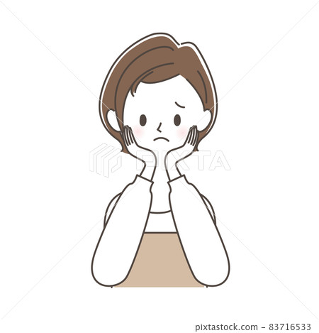 A woman in a troubling apron A woman in a troubling apron 83716533