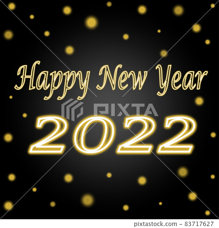 Happy new year 2022 on Black background Happy new year 2022 on Black background 83717627
