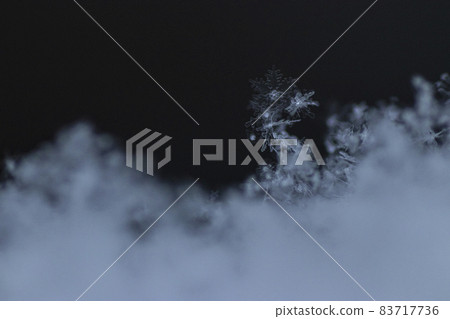 Macro shot of falling button snowflake 83717736