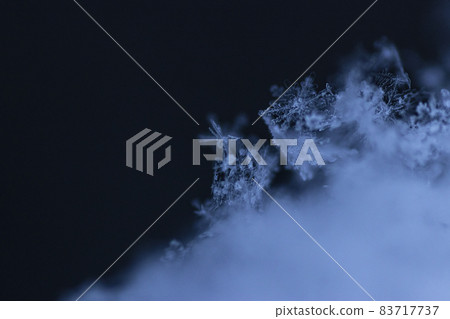 Macro shot of falling button snowflake 83717737