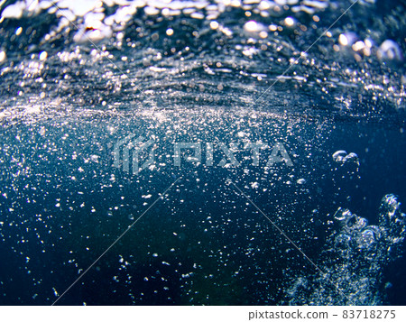 Foam and water surface Foam and water surface 83718275