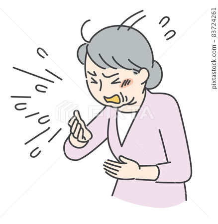 打噴嚏的老婦人 打噴嚏的老婦人 83724261