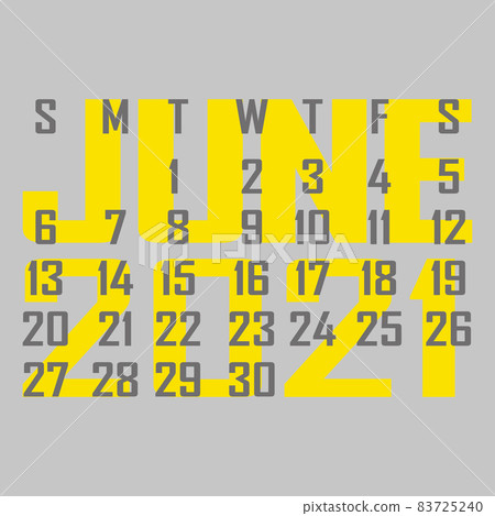 Letter calendar for June 2021. The week begins on Sunday. Time, planning and schedule concept. Flat design. Removable calendar for the month. Vector Letter calendar for June 2021. The week begins on Sunday. Time, planning and schedule concept. Flat design. Removable calendar for the month. Vector 83725240