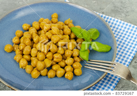 the Vegetarian meals. Boiled chickpeas. Studio Photo the Vegetarian meals. Boiled chickpeas. Studio Photo 83729167