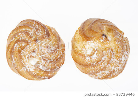 Fresh homemade cakes with cream and powdered sugar. Studio Photo 83729446