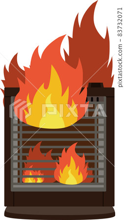 家用舊電器和變質家電的點火事故 矢量圖形 83732071