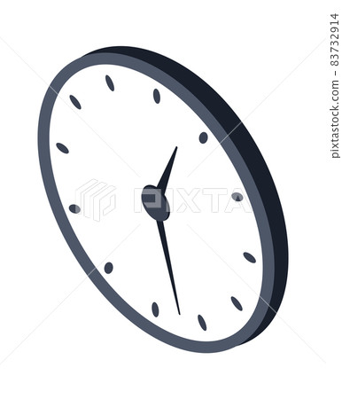 Isometric clock wall icon for game design isolated Isometric clock wall icon for game design isolated 83732914