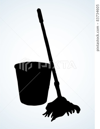 Bin for cleaning. Vector drawing 83734605