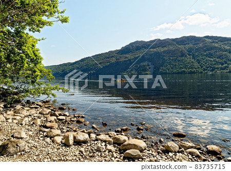 Kayaking on Loch Ness in the Scottish Highlands - Scotland 83735715