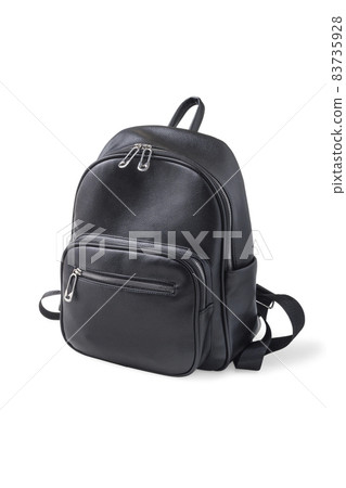 Black leather backpack 83735928