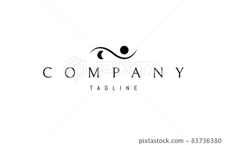 Vector logo on which an abstract image of the sun and moon in the form of an infinity sign. Vector logo on which an abstract image of the sun and moon in the form of an infinity sign. 83736380
