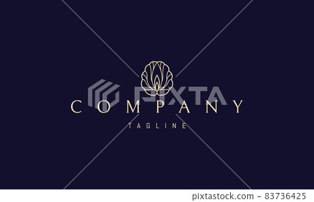 Vector golden logo on which an abstract image of the brain with a leaf in the center. Vector golden logo on which an abstract image of the brain with a leaf in the center. 83736425