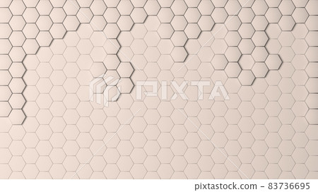 abstract background with hexagon extrusion with copyspace space, render 3d abstract background with hexagon extrusion with copyspace space, render 3d 83736695