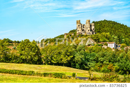 Ruins of Domeyrat Castle in Auvergne, France 83736825