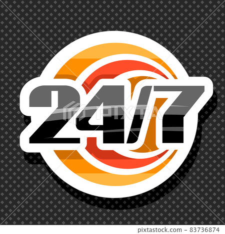 Vector logo 24/7 83736874