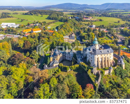 Chateau and Castle Frydlant from above Chateau and Castle Frydlant from above 83737471