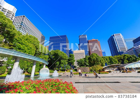 Cityscape of Chiyoda-ku, Tokyo Wadakura Fountain Park and buildings Cityscape of Chiyoda-ku, Tokyo Wadakura Fountain Park and buildings 83738184