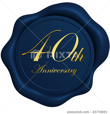 40th Anniversary Simple Seal Wax Blue 83739091