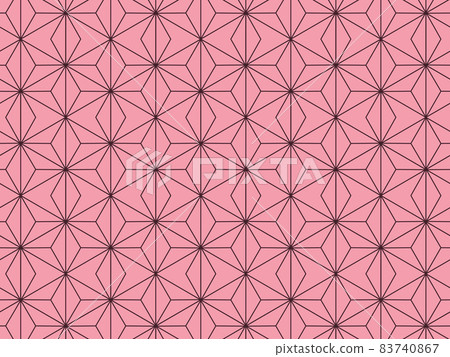 Pink hemp leaf 83740867