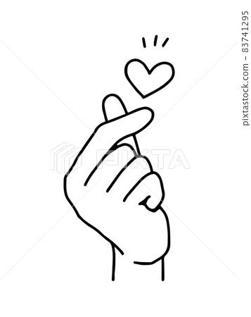 指心,簡單,畫線,單色 指心,簡單,畫線,單色 83741295