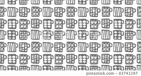 杯子背景素材的插畫圖案 杯子背景素材的插畫圖案 83741297